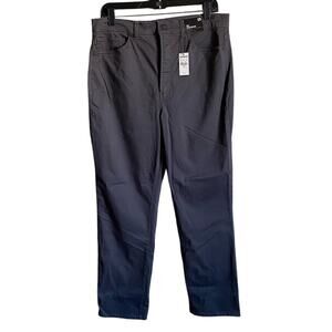 Women's Express Dark Gray Slim Super High Rise Cotton Blend Pants- Size 12R